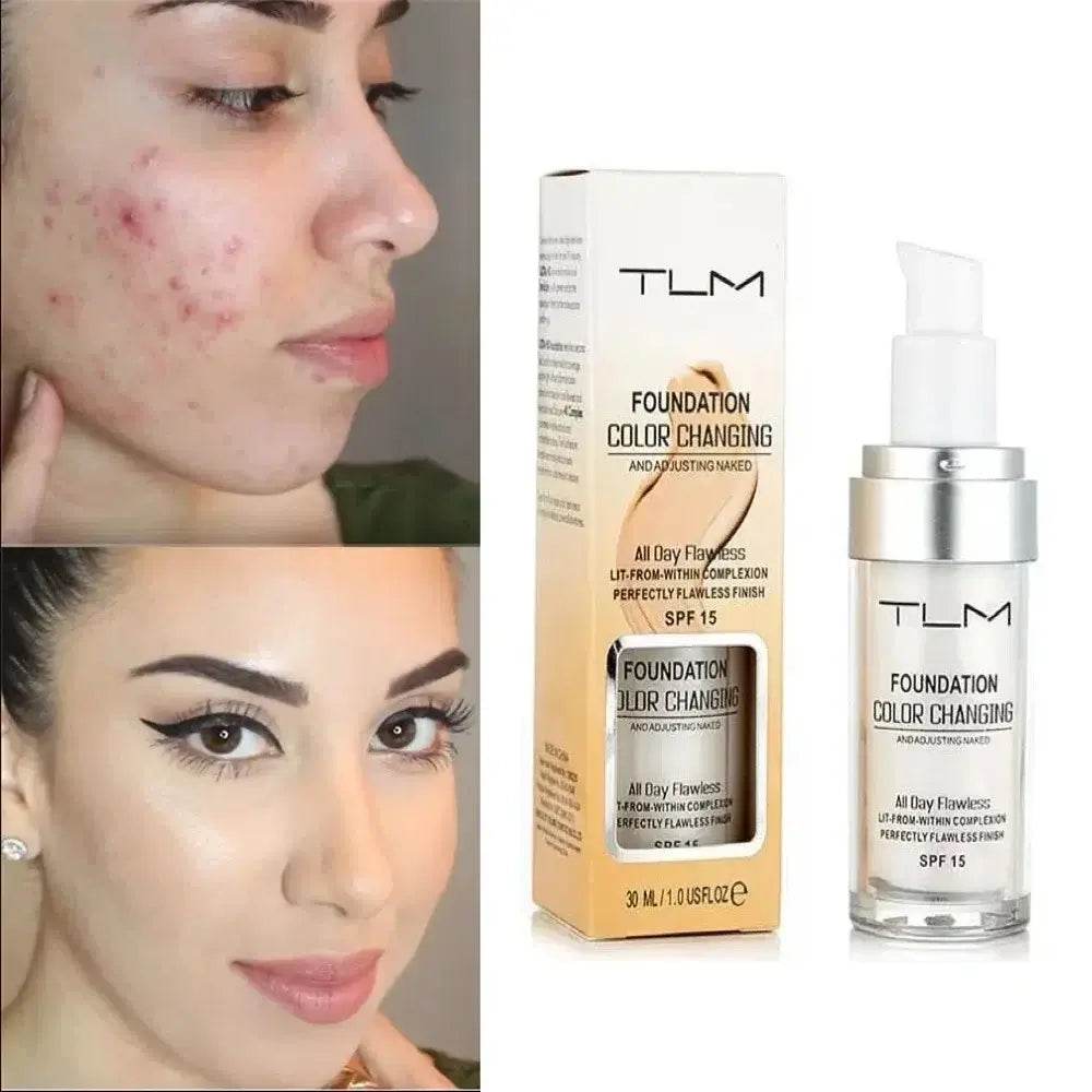 TLM Color Changing Liquid Foundation - 30ML, Full Cover, Long-Lasting - ROYAL EQUIPS