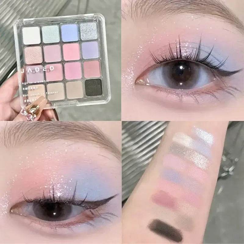 Matte & Shimmer Eyeshadow Palette - Pearlescent Blush Tones - ROYAL EQUIPS