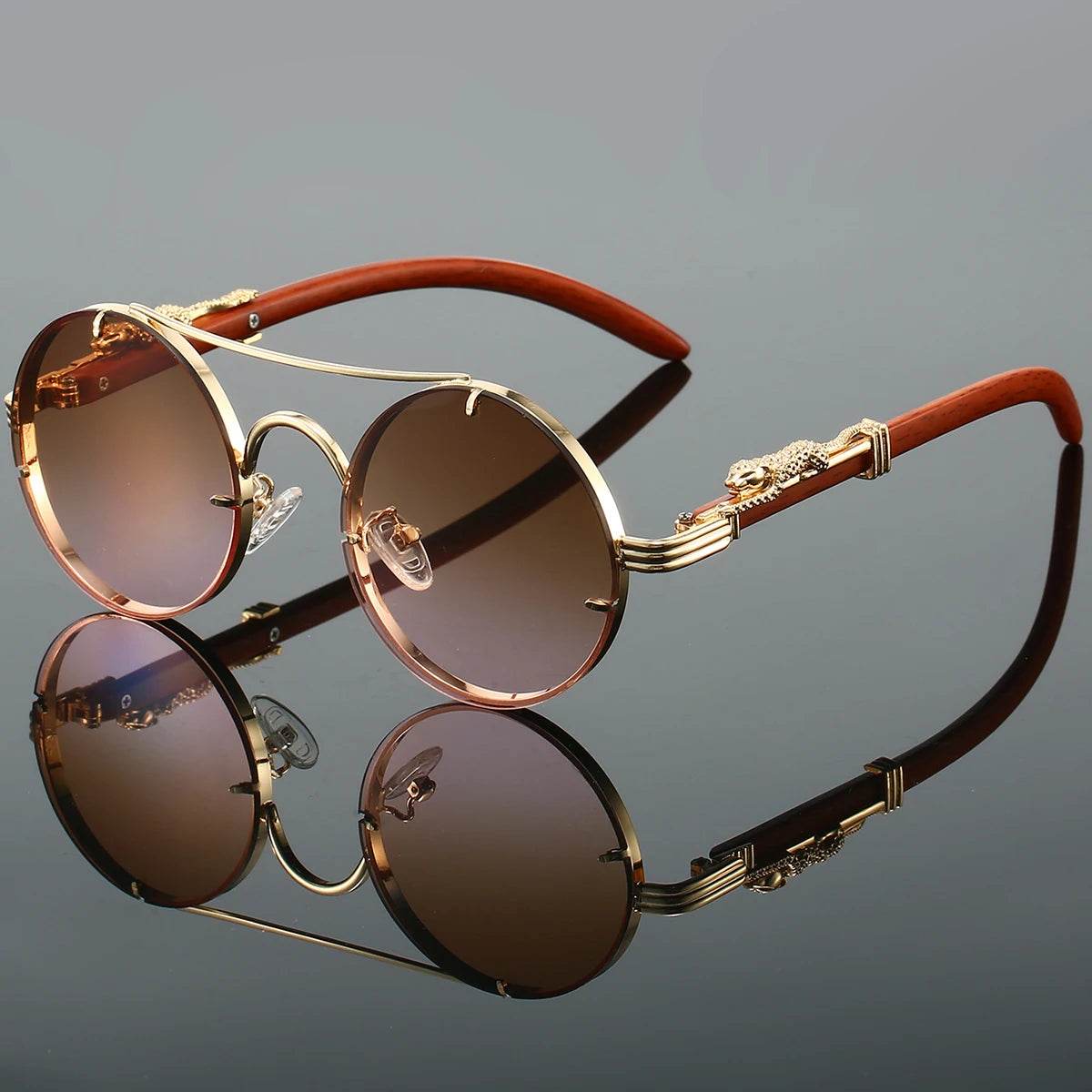 Round Vintage Double Bridge Multicolor Shades Luxury Designed SunGlasses - ROYAL EQUIPS