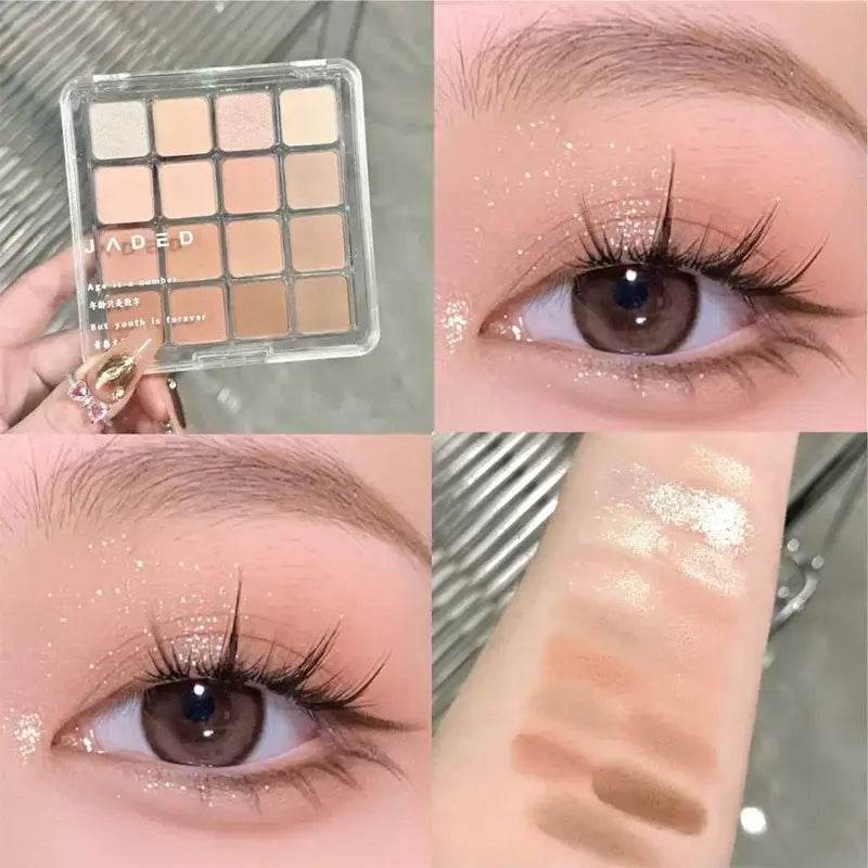 Matte & Shimmer Eyeshadow Palette - Pearlescent Blush Tones - ROYAL EQUIPS