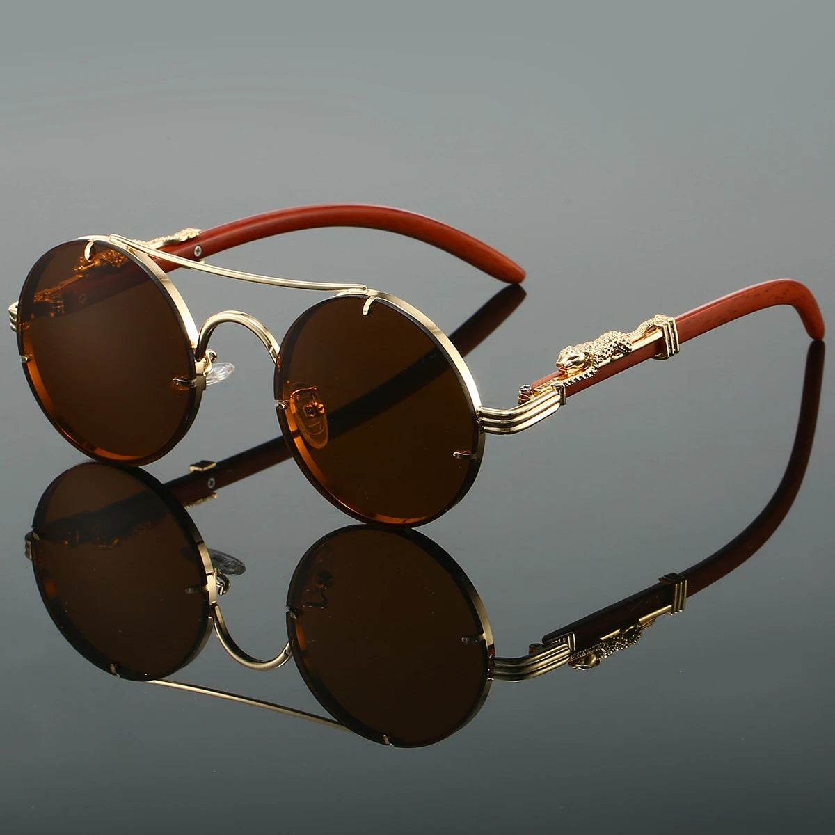 Round Vintage Double Bridge Multicolor Shades Luxury Designed SunGlasses - ROYAL EQUIPS