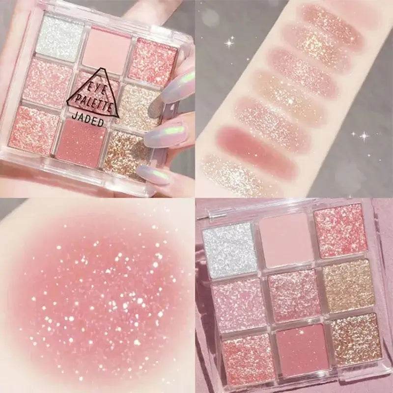 Matte & Shimmer Eyeshadow Palette - Pearlescent Blush Tones - ROYAL EQUIPS