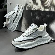 Designer Sneakers Running Casual Microfiber Leather Upper Height Increased Flat Platform Sport Shoes - ROYAL EQUIPS