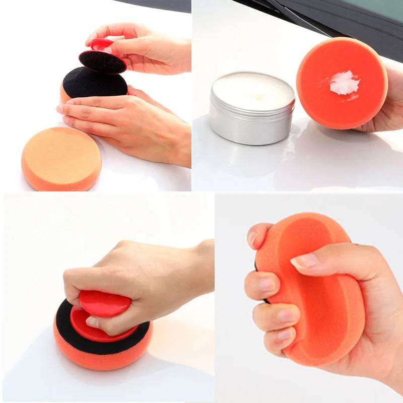 Car Waxing Polish Wax Foam Sponge Applicator Car Waxing Polishing Sponge Pads with Power Handle Auto Detailing Cleaning Tools - ROYAL EQUIPS
