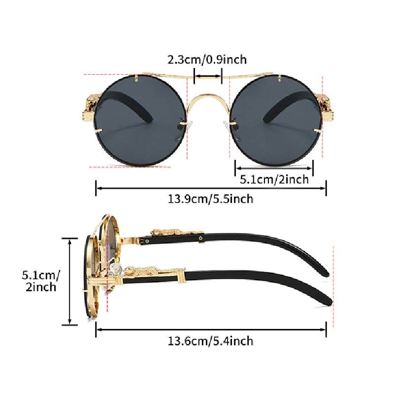 Round Vintage Double Bridge Multicolor Shades Luxury Designed SunGlasses - ROYAL EQUIPS