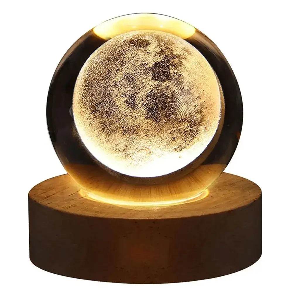 Unique 3D USB Crystal Plasma Ball with Galaxy and Planetary Projections USB Night Light - ROYAL EQUIPS