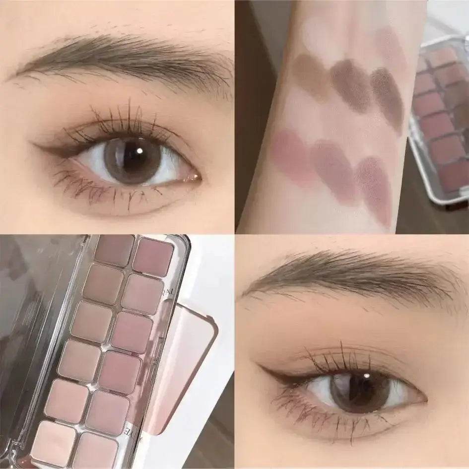 Matte & Shimmer Eyeshadow Palette - Pearlescent Blush Tones - ROYAL EQUIPS