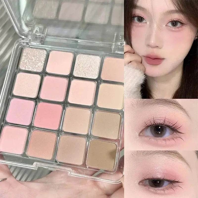 Matte & Shimmer Eyeshadow Palette - Pearlescent Blush Tones - ROYAL EQUIPS
