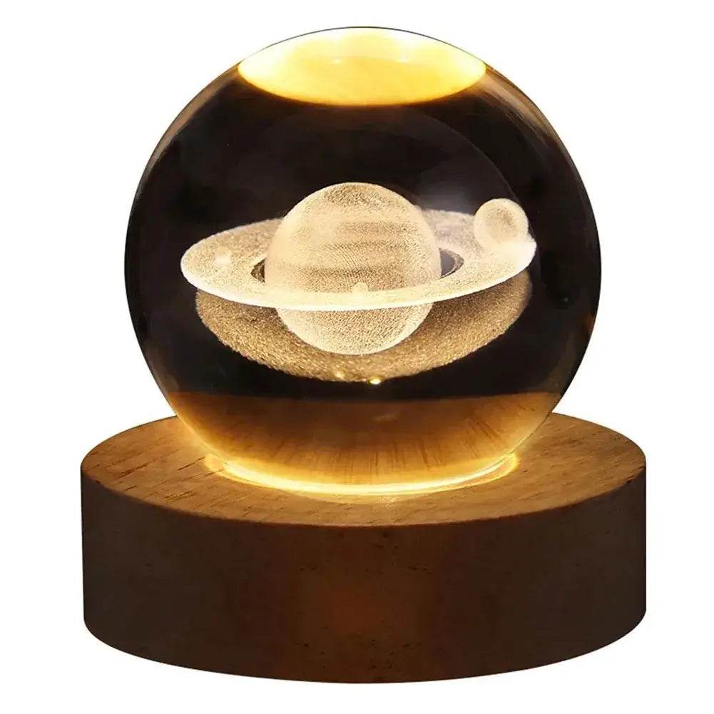 Unique 3D USB Crystal Plasma Ball with Galaxy and Planetary Projections USB Night Light - ROYAL EQUIPS