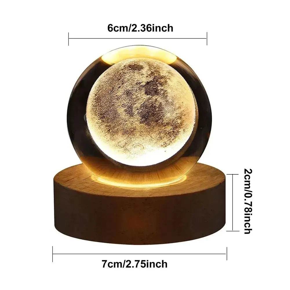 Unique 3D USB Crystal Plasma Ball with Galaxy and Planetary Projections USB Night Light - ROYAL EQUIPS