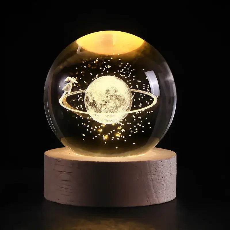 Unique 3D USB Crystal Plasma Ball with Galaxy and Planetary Projections USB Night Light - ROYAL EQUIPS
