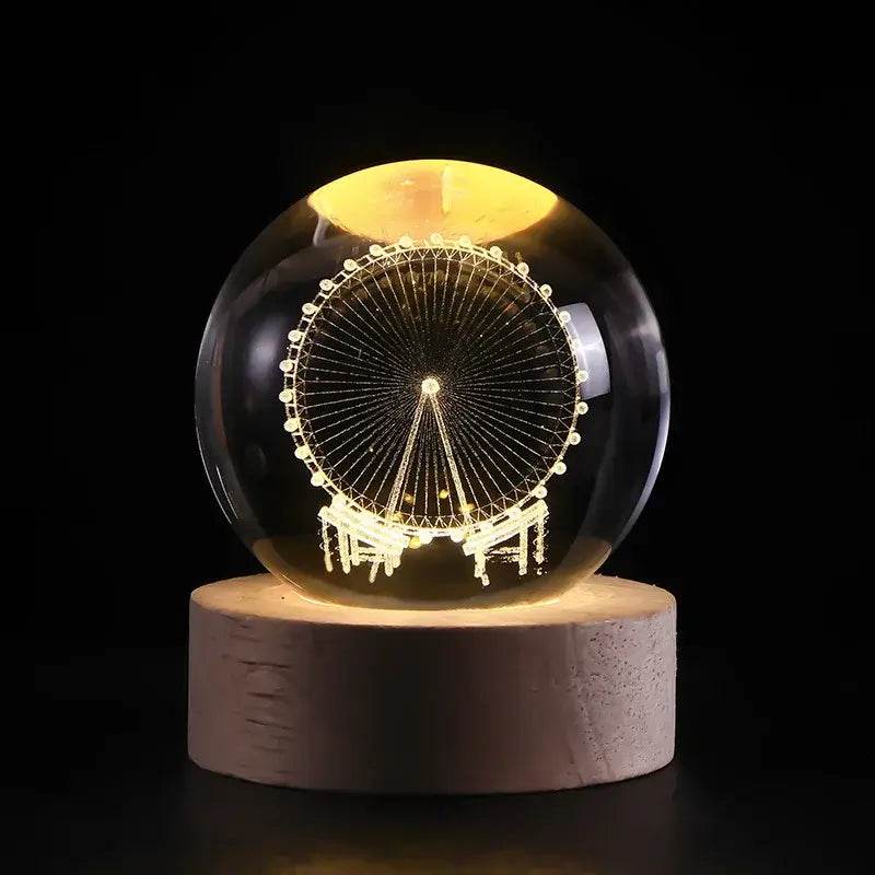 Unique 3D USB Crystal Plasma Ball with Galaxy and Planetary Projections USB Night Light - ROYAL EQUIPS