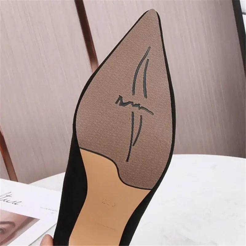 Low Heel Pumps Lady Pointed Toe Kitten Heels Female Green Flock Red - ROYAL EQUIPS