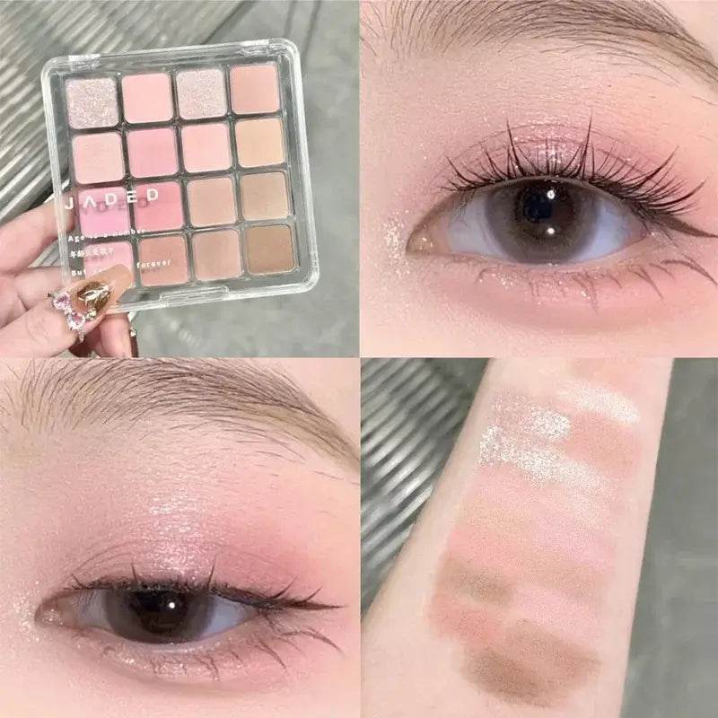 Matte & Shimmer Eyeshadow Palette - Pearlescent Blush Tones - ROYAL EQUIPS