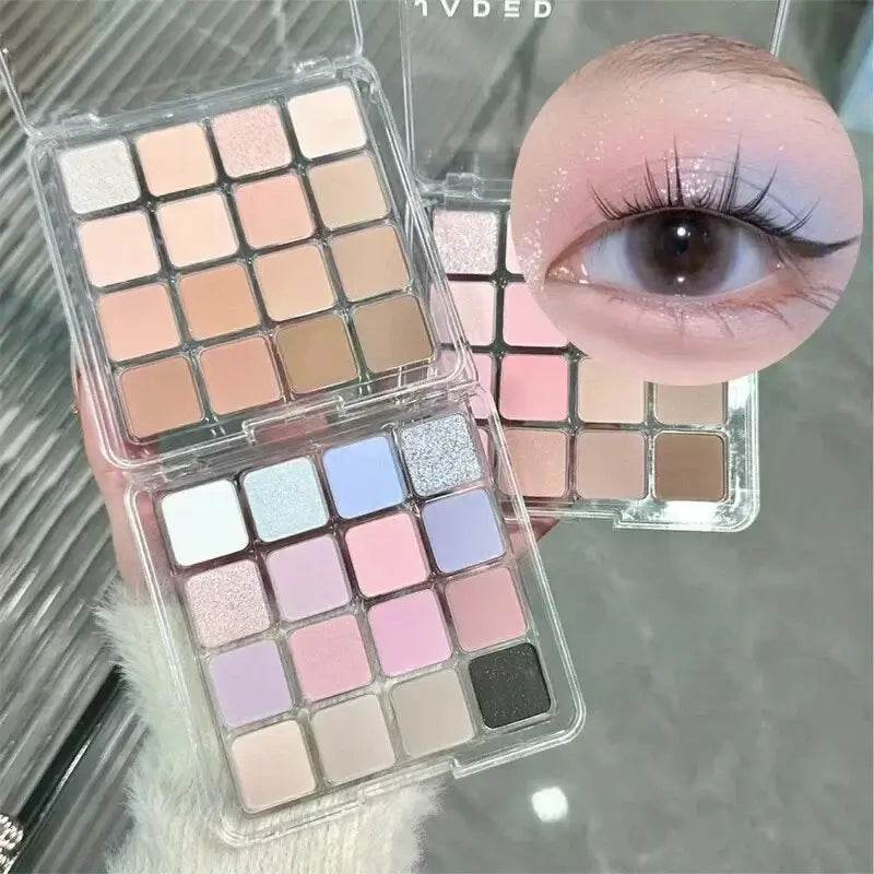 Matte & Shimmer Eyeshadow Palette - Pearlescent Blush Tones - ROYAL EQUIPS