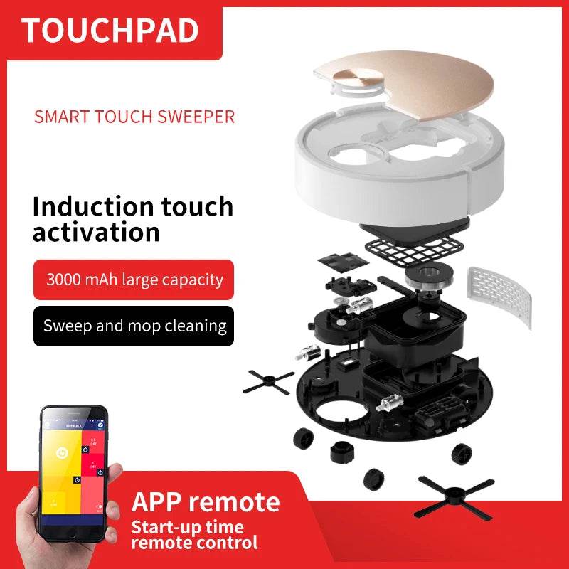 New ES06 Robot Vacuum Cleaner APP Wireless Cleaning Machine Smart Remote Control Sweeping Floor For Home - ROYAL EQUIPS