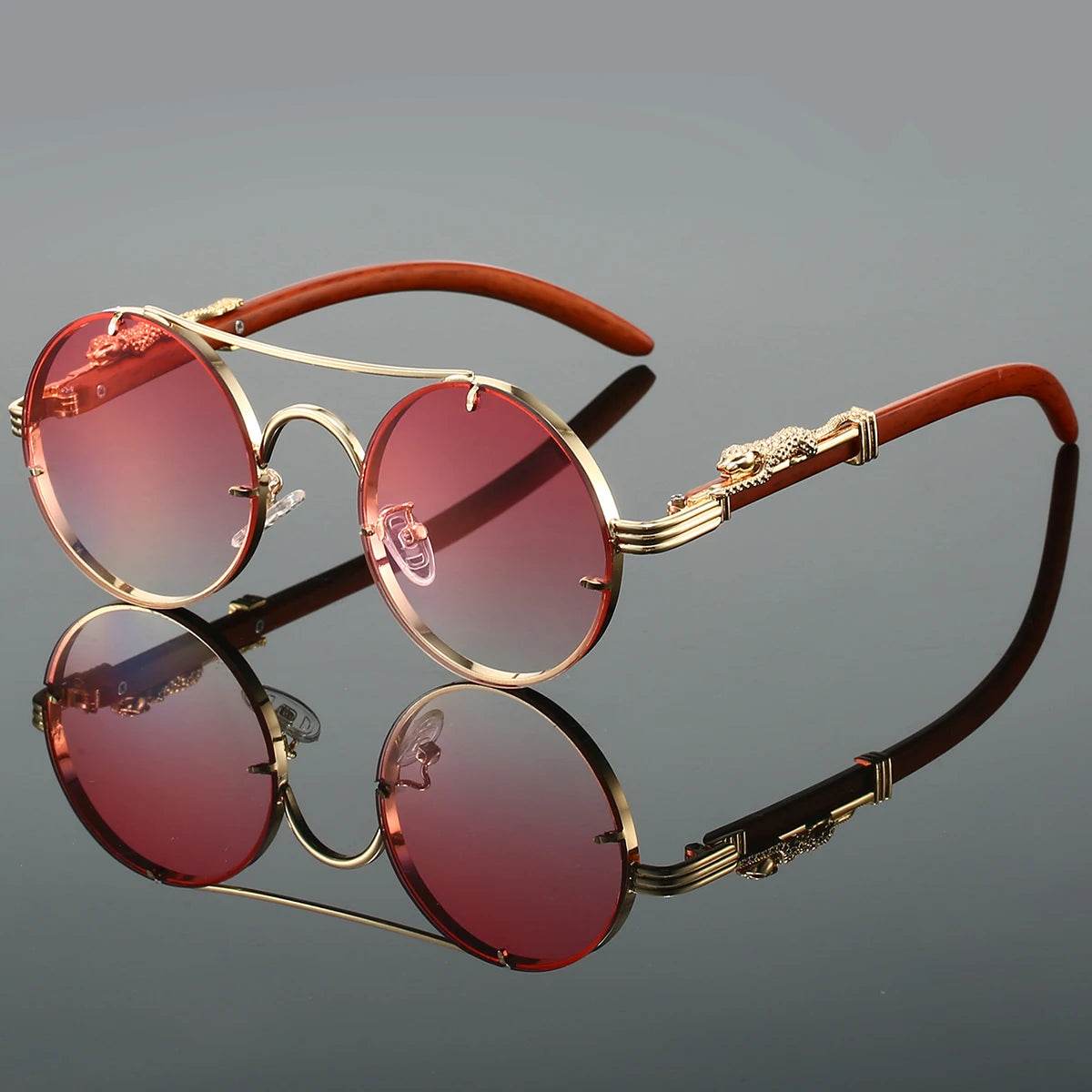 Round Vintage Double Bridge Multicolor Shades Luxury Designed SunGlasses - ROYAL EQUIPS