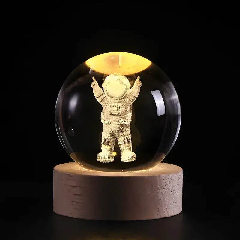 Unique 3D USB Crystal Plasma Ball with Galaxy and Planetary Projections USB Night Light - ROYAL EQUIPS
