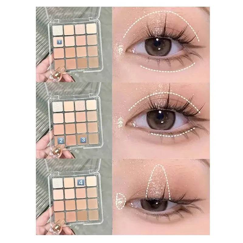 Matte & Shimmer Eyeshadow Palette - Pearlescent Blush Tones - ROYAL EQUIPS