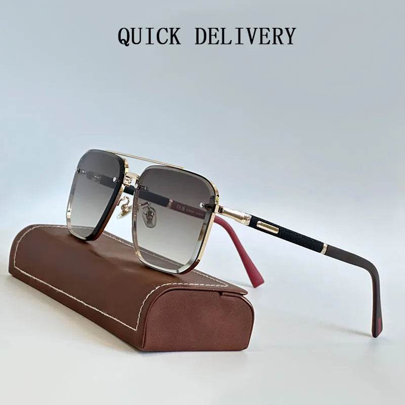 Trendy Square Sunglasses For Men New Vintage Sunglasses Oculos Glasses - ROYAL EQUIPS