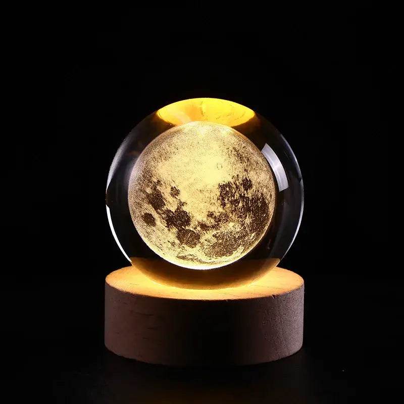 Unique 3D USB Crystal Plasma Ball with Galaxy and Planetary Projections USB Night Light - ROYAL EQUIPS