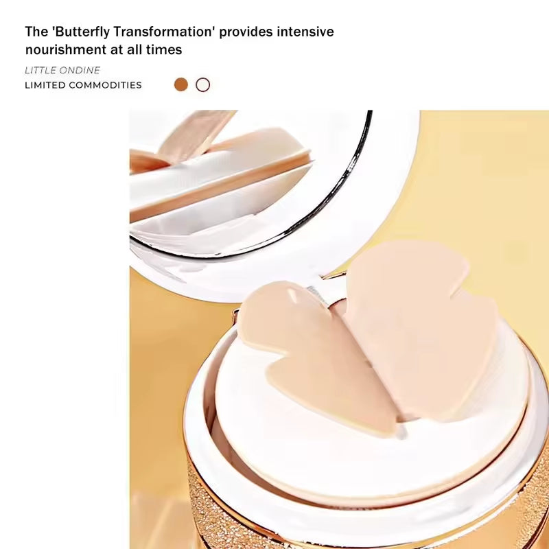 Air Cushion BB Cream with Butterfly Puff - Moisturizing, Whitening, Oil-Control & Waterproof Makeup Solution
