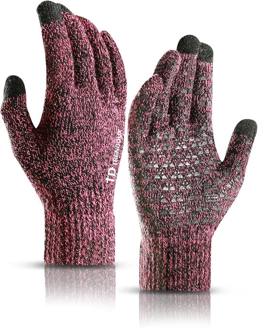 Professional Touch Screen Winter Gloves for Men and Women - Enhanced Thermal Comfort with Anti-Slip Silicone Grip and Elastic Cuff