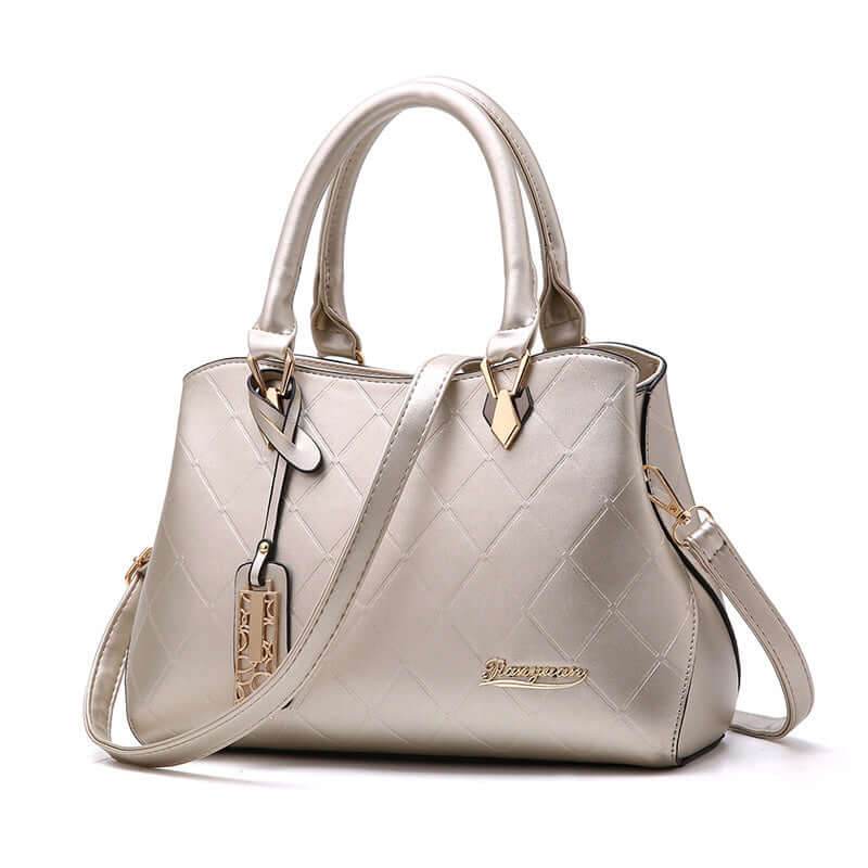 Luxe Dames Handtas – Elegant & Stijlvol met Diamantpatroon - ROYAL EQUIPS