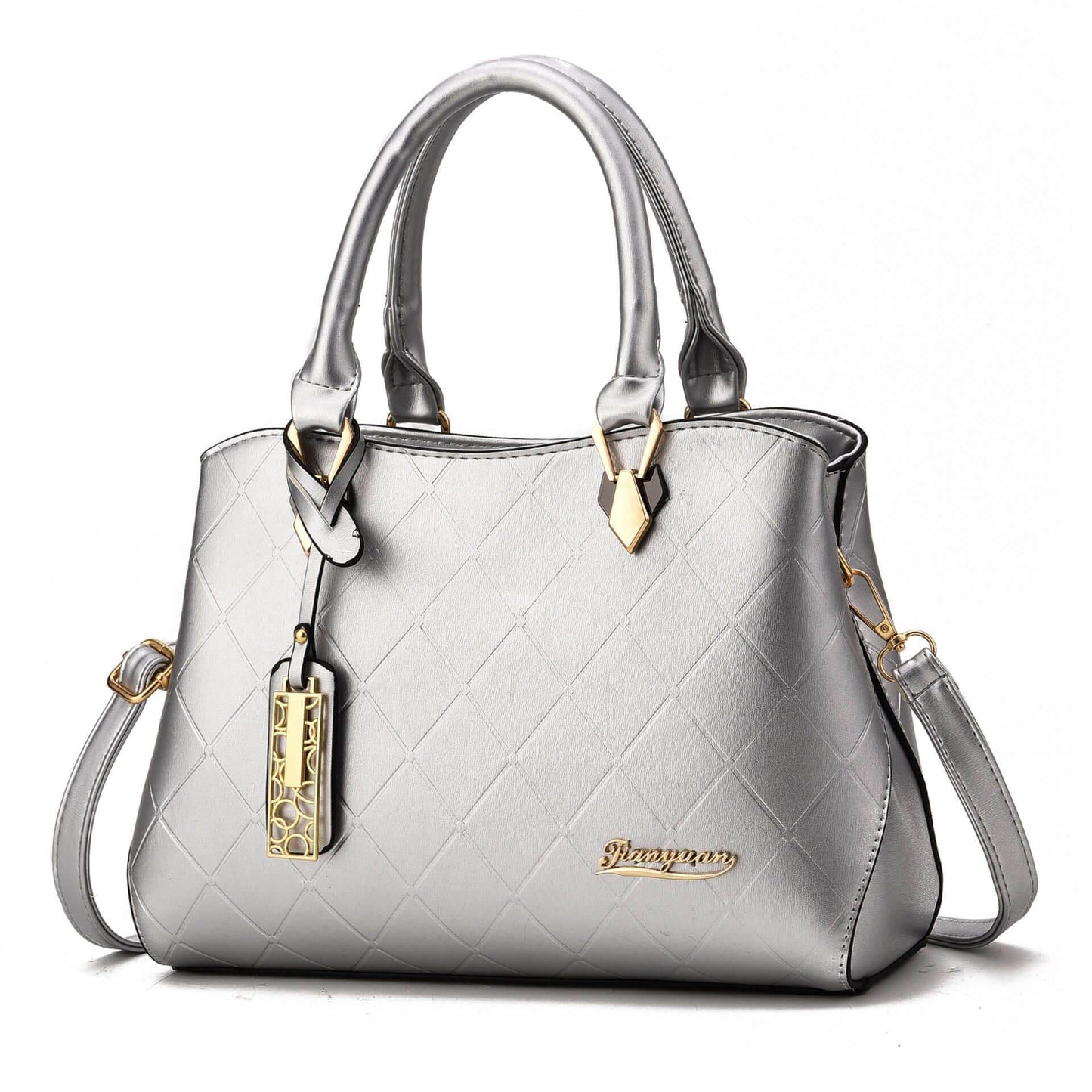 Luxe Dames Handtas – Elegant & Stijlvol met Diamantpatroon - ROYAL EQUIPS