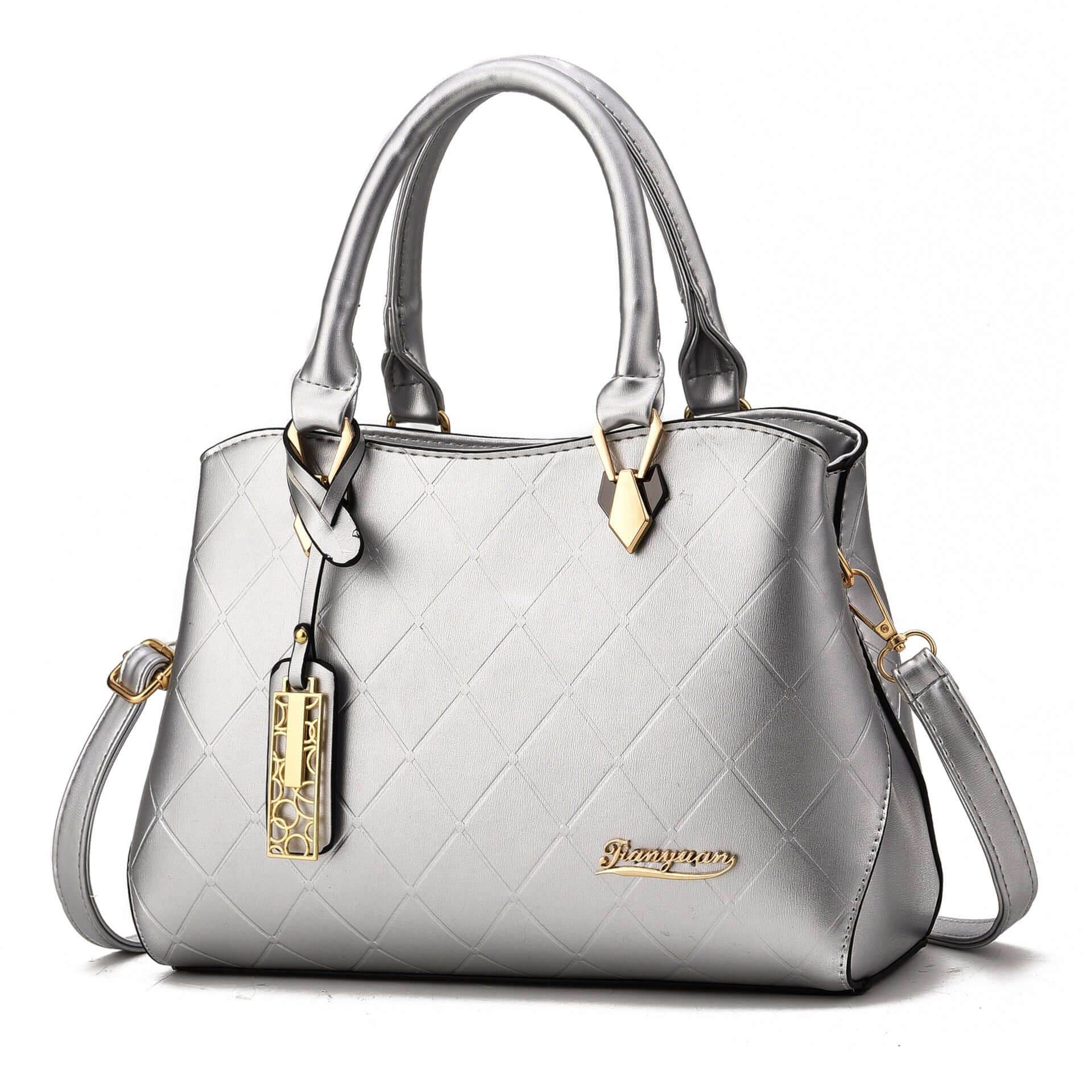 Luxe Dames Handtas – Elegant & Stijlvol met Diamantpatroon - ROYAL EQUIPS