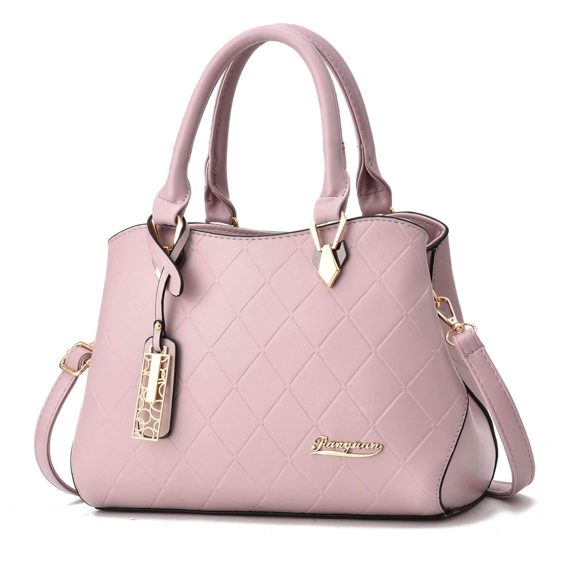 Luxe Dames Handtas – Elegant & Stijlvol met Diamantpatroon - ROYAL EQUIPS