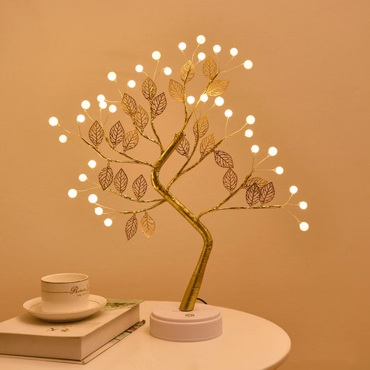 36/108 LED Tabletop Tree Lamp - Decorative RGB Color Atmosphere Night Lights for Party, Halloween, Christmas, and Home Decor
