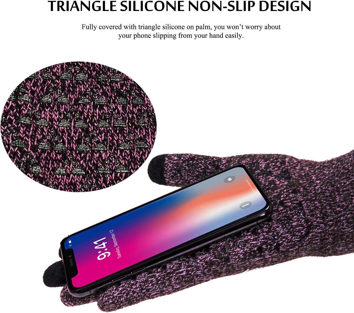 Professional Touch Screen Winter Gloves for Men and Women - Enhanced Thermal Comfort with Anti-Slip Silicone Grip and Elastic Cuff