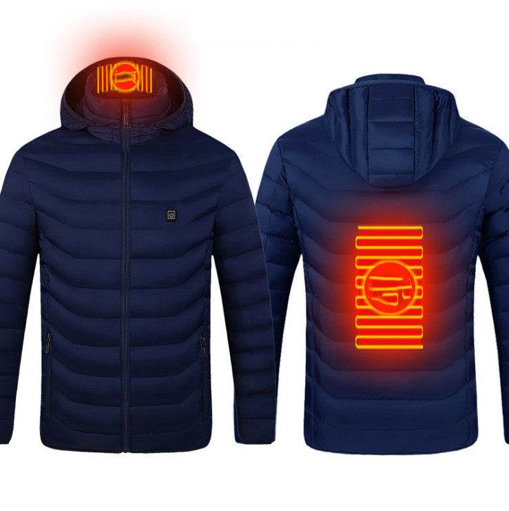 Men's Heated Jacket USB Electric Coat Cotton Thermal Heating Vest Winter - ROYAL EQUIPS