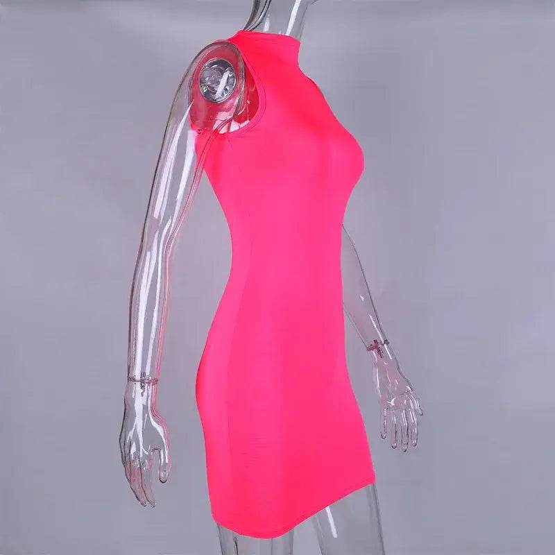 Sleeveless Mini Dress Bodycon Slim Basic Dress - ROYAL EQUIPS