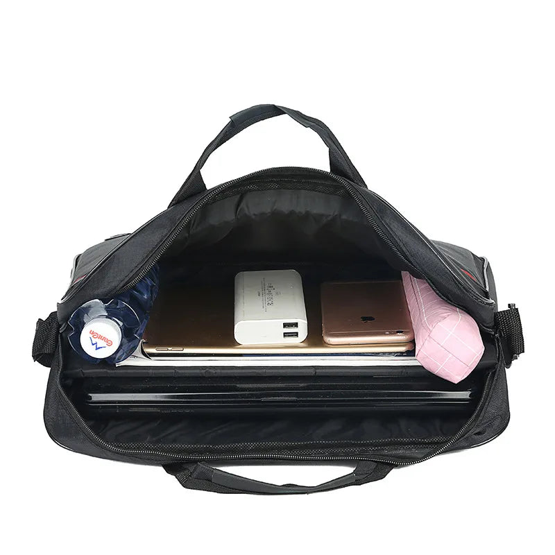 Business Red Line Laptop Briefcase Large-Capacity Laptop Bag