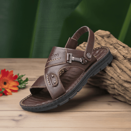 Casual Non-Slip Male Sandals And Sliers Cow-Leather - ROYAL EQUIPS