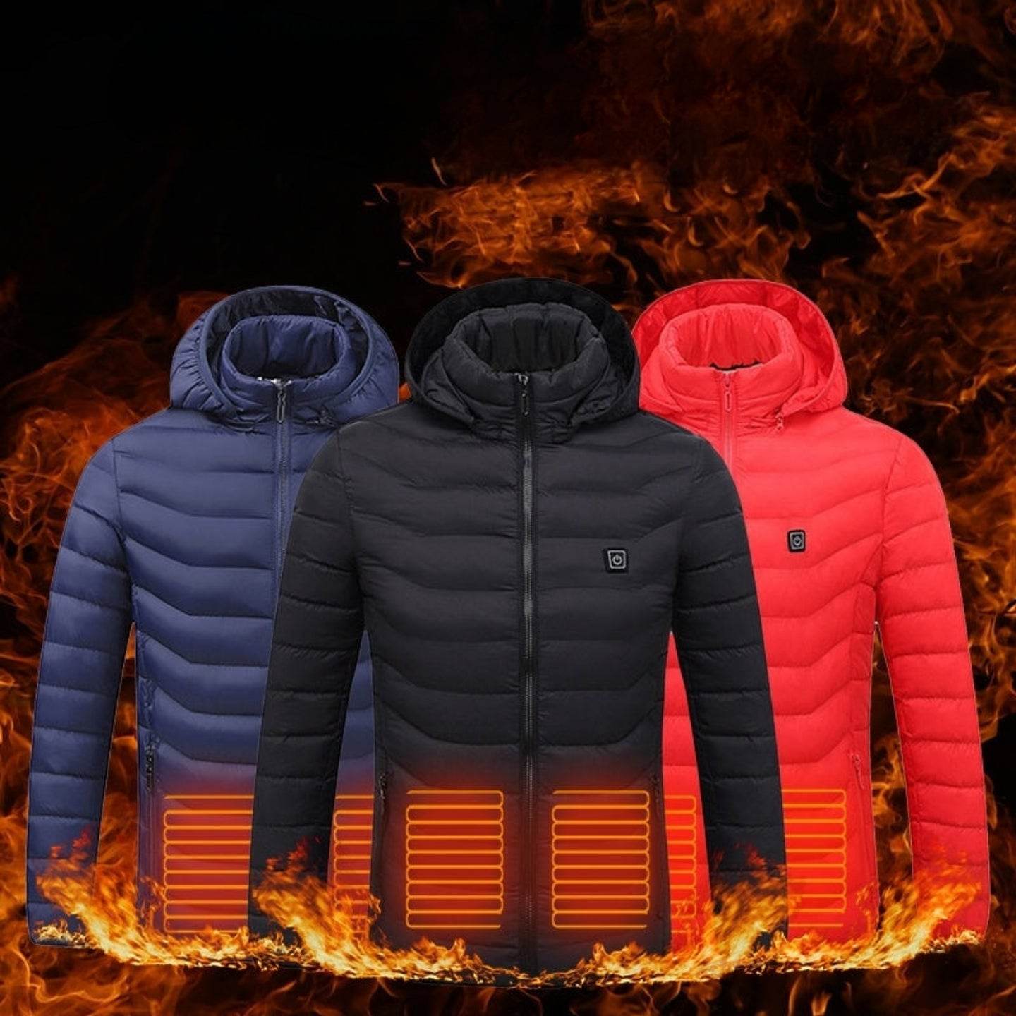 Men's Heated Jacket USB Electric Coat Cotton Thermal Heating Vest Winter - ROYAL EQUIPS