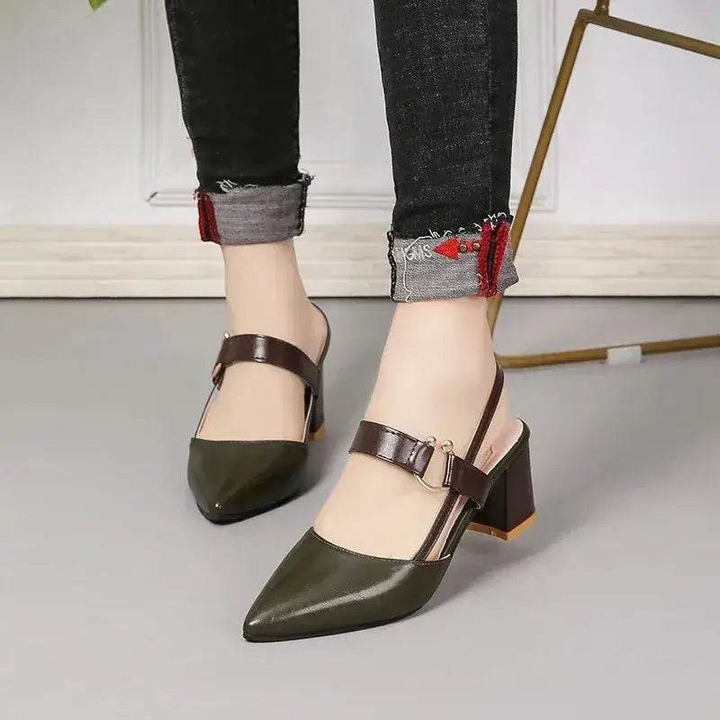 Pointy Sandals Plus Size Women's High Heels - ROYAL EQUIPS