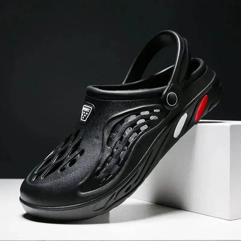 Clogs Men Sandals Summer Garden Black Slippers for Men Zapato Hombre - ROYAL EQUIPS