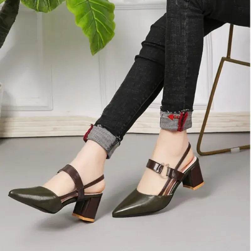 Pointy Sandals Plus Size Women's High Heels - ROYAL EQUIPS