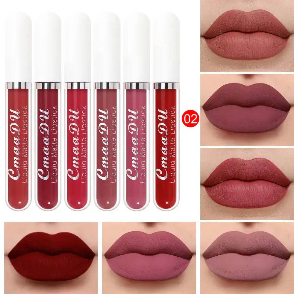6 PCS Liquid Lip Gloss Set Waterproof Long lasting Beauty Cosmetics lipsticks - ROYAL EQUIPS
