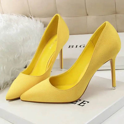9cm High Heels Burgundy Pumps Plus Sized Suede Bridal Scarpins Prom Shoes - ROYAL EQUIPS