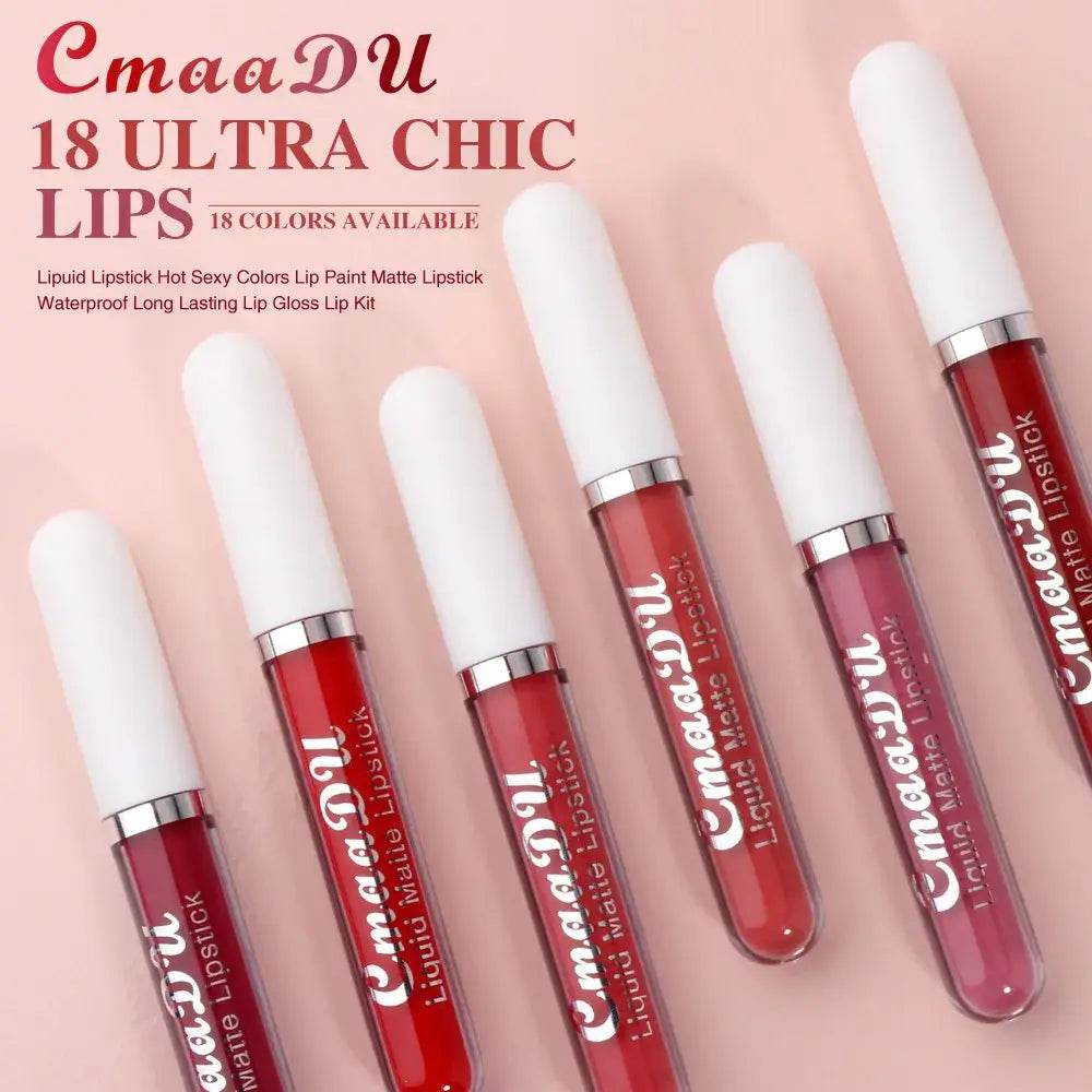 6 PCS Liquid Lip Gloss Set Waterproof Long lasting Beauty Cosmetics lipsticks - ROYAL EQUIPS