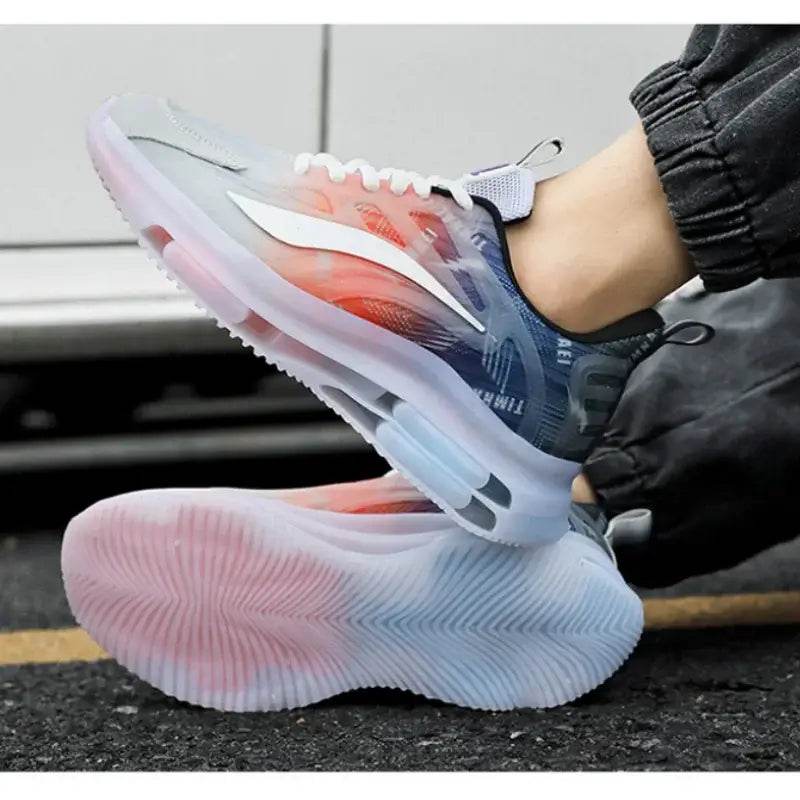 Sneakers Air Cushion TPR Sole Air Mash Vamp Light Weight Running Basketball Sports Shoes Couples Trainers - ROYAL EQUIPS