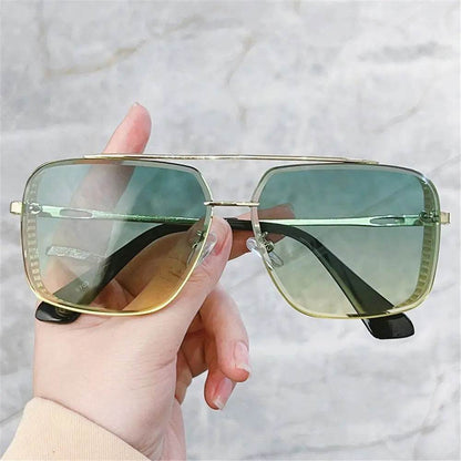Men/Women Retro Rimless Punk Eyewear Shades Goggle UV400 Sunglasses Steampunk Sun Glasses Gold Square Frame - ROYAL EQUIPS
