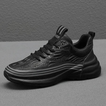 Genuine Leather Sport Shoe's Comfortable Elevated Sneakers - ROYAL EQUIPS