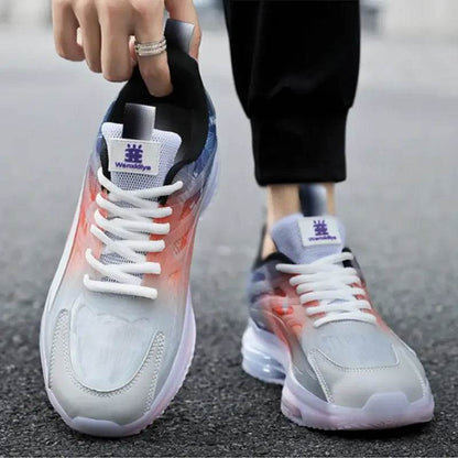 Sneakers Air Cushion TPR Sole Air Mash Vamp Light Weight Running Basketball Sports Shoes Couples Trainers - ROYAL EQUIPS