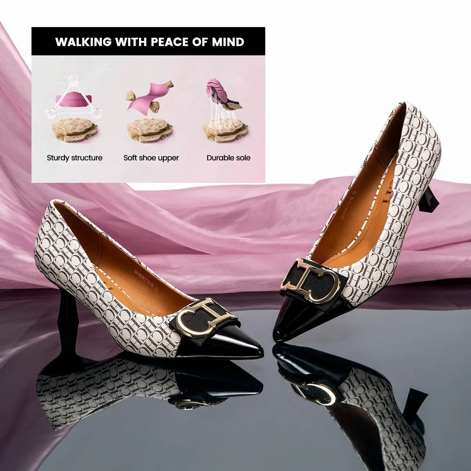 Women's Luxury Design Sandals Metallic Flower Square Toe Fine Brand High Heels - ROYAL EQUIPS