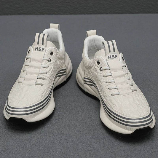 Genuine Leather Sport Shoe's Comfortable Elevated Sneakers - ROYAL EQUIPS